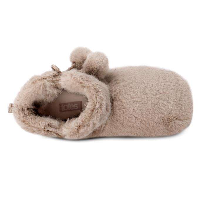 totes toasties® Ladies Faux Fur Boot Slippers Oat Extra Image 5
